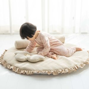 Đệm tròn Cotton màu trơn dành cho bé LOLBABY Hàn Quốc