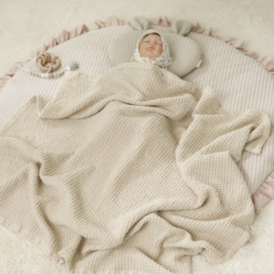 Chăn tổ ong chống ngạt WAFFLE BLANKET LOLBABY HÀN QUỐC cho bé 